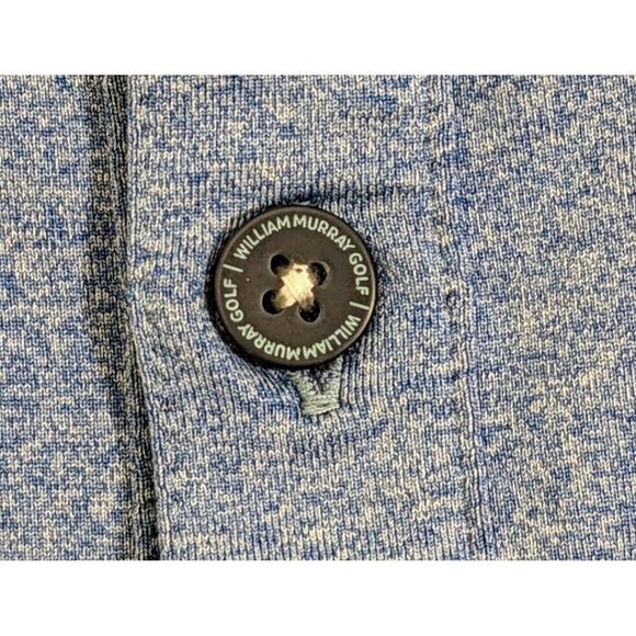 William Murray Polo Shirt Men XL Blue Golf Performance Plaid Trim Classic Preppy - Picture 11 of 11